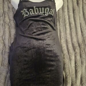Vintage Divided Black Embellished Sheath Mini Dress